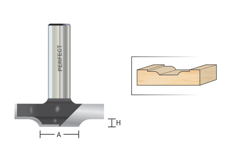 Main Plunge Ogee Fillet Design Bits - AMD