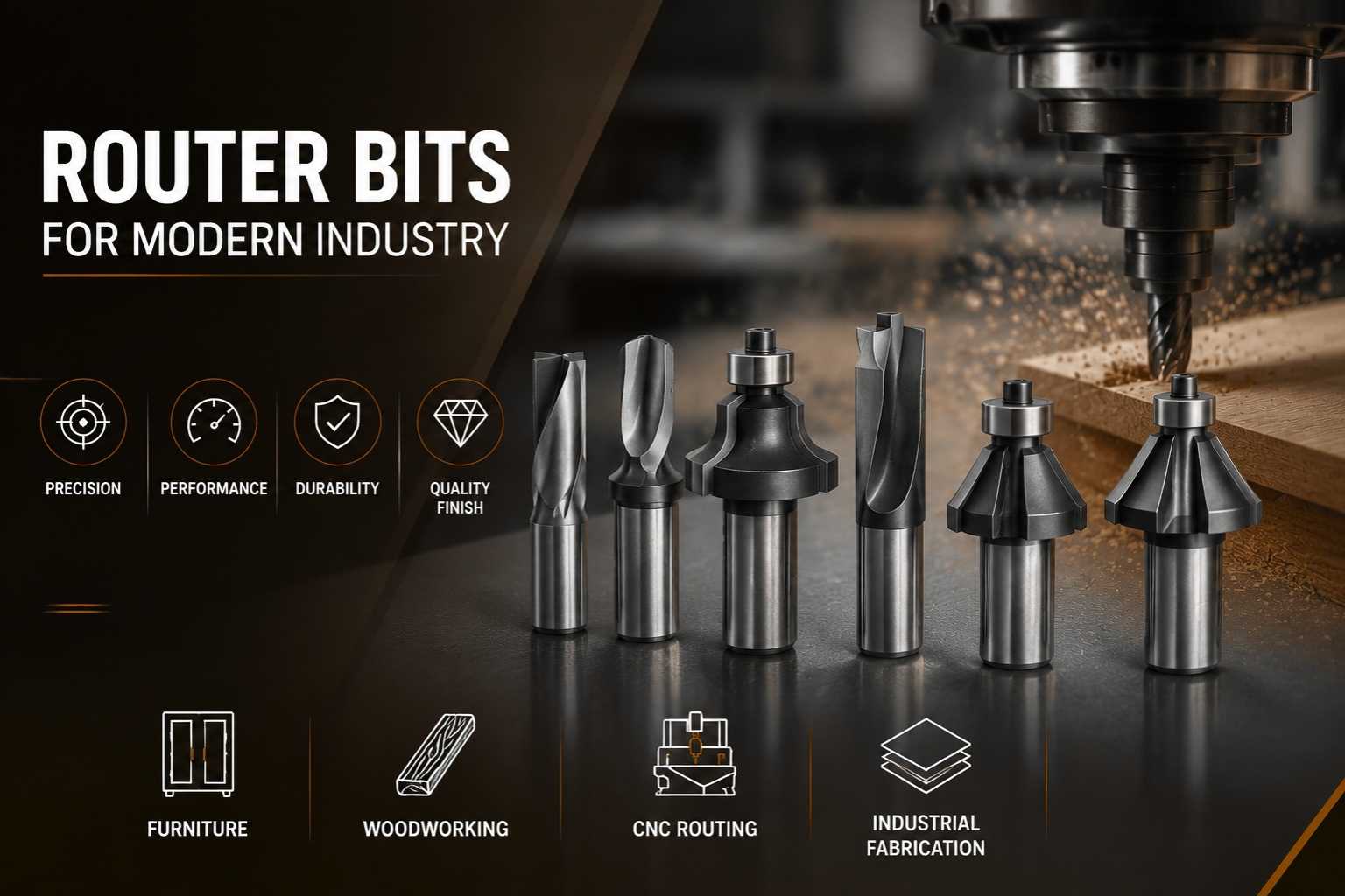 Router Bits in Modern Cutting Industrial Tools in India - Perfect Tools Industries